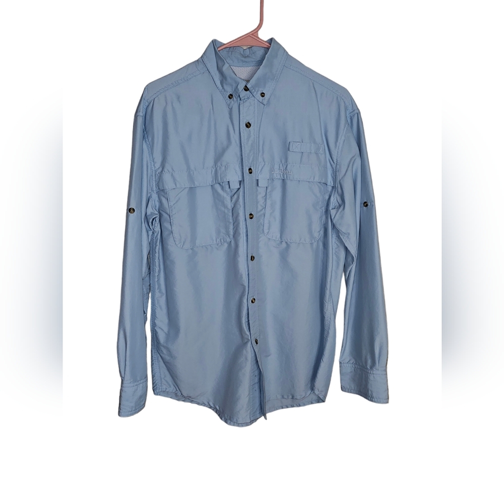 L.L. Bean Outdoor Vented Fishing Men's Long Sleeve Shirt Size Small Regu… - Picture 2 of 5